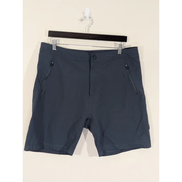 Mack Weldon Shorts Mens XL Slate Blue 8" Ins. Performance Athletic Nylon Stretch - Picture 1 of 9